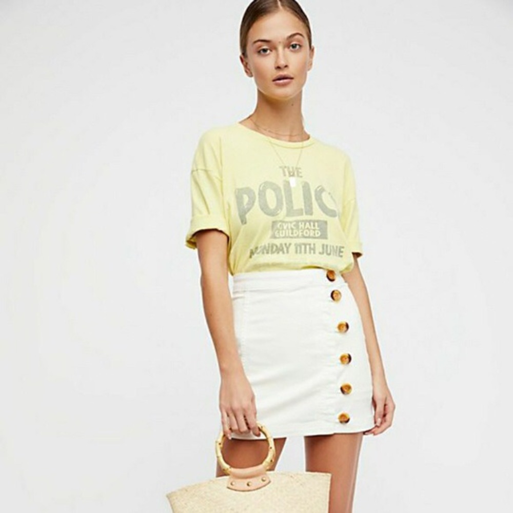 Free People Little Daisies Mini Skirt